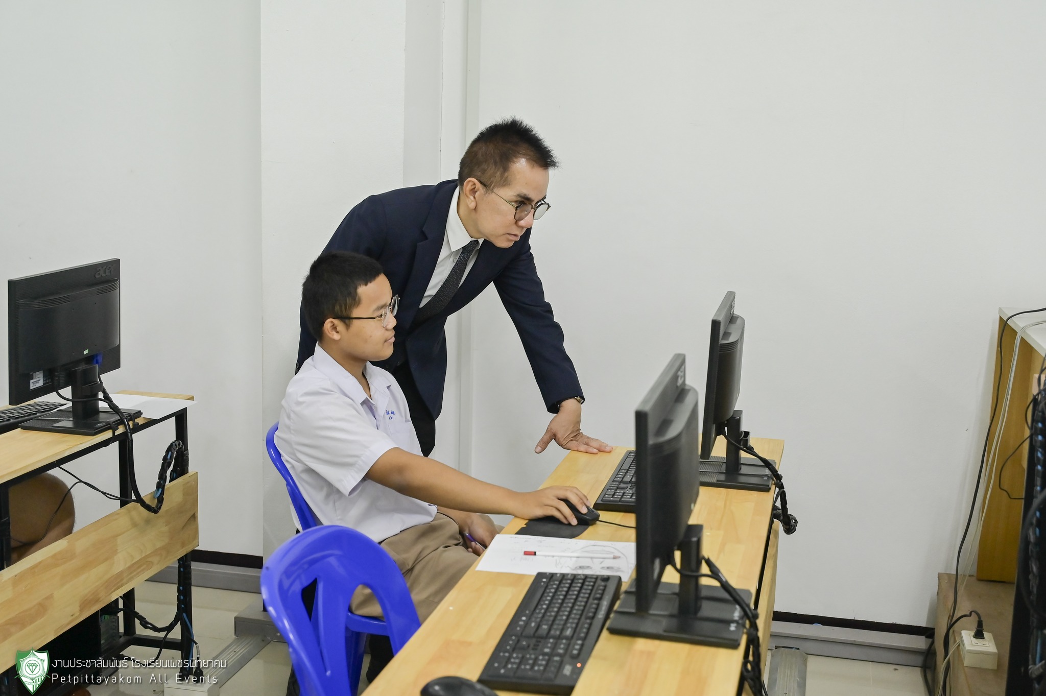 ภาพการตรวจเยี่ยมสอบ O-NET